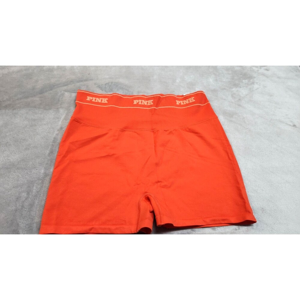 Victoria's Secret Orange XXL Seamless logo 3" Bike Shorts NWT